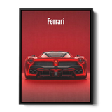 Laferrari Rear Red — Canvas Print