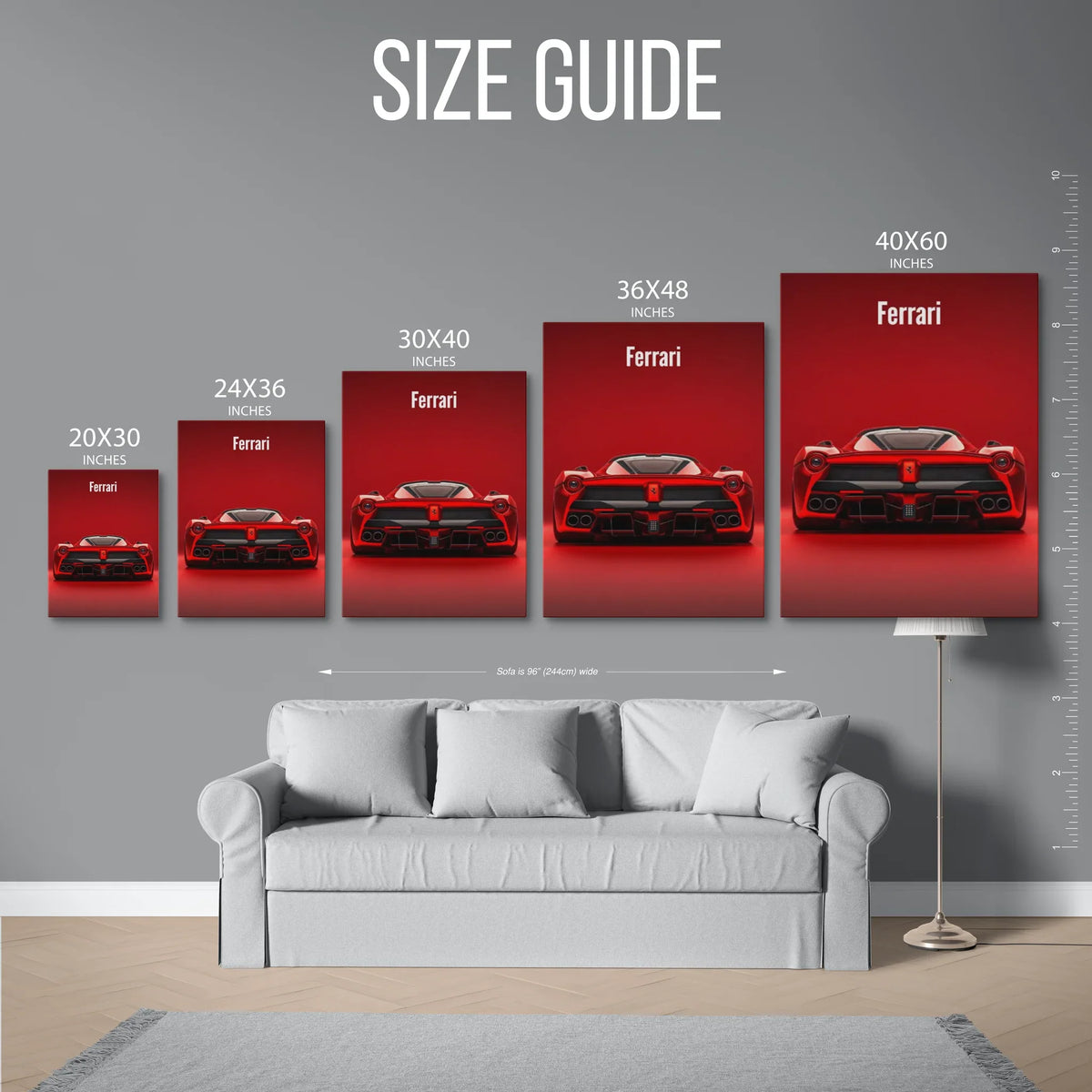 Laferrari Rear Red — Size Guide