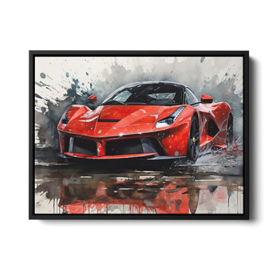 Laferrari Watercolor Splash — Canvas Print