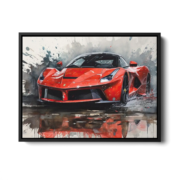 Laferrari Watercolor Splash — Canvas Print