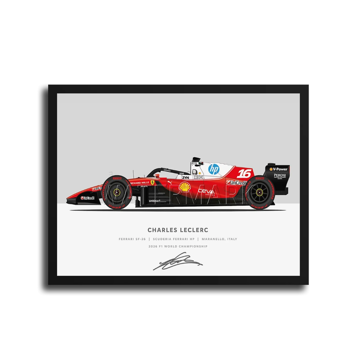 Sf26 Leclerc F1 2026 — Black Frame