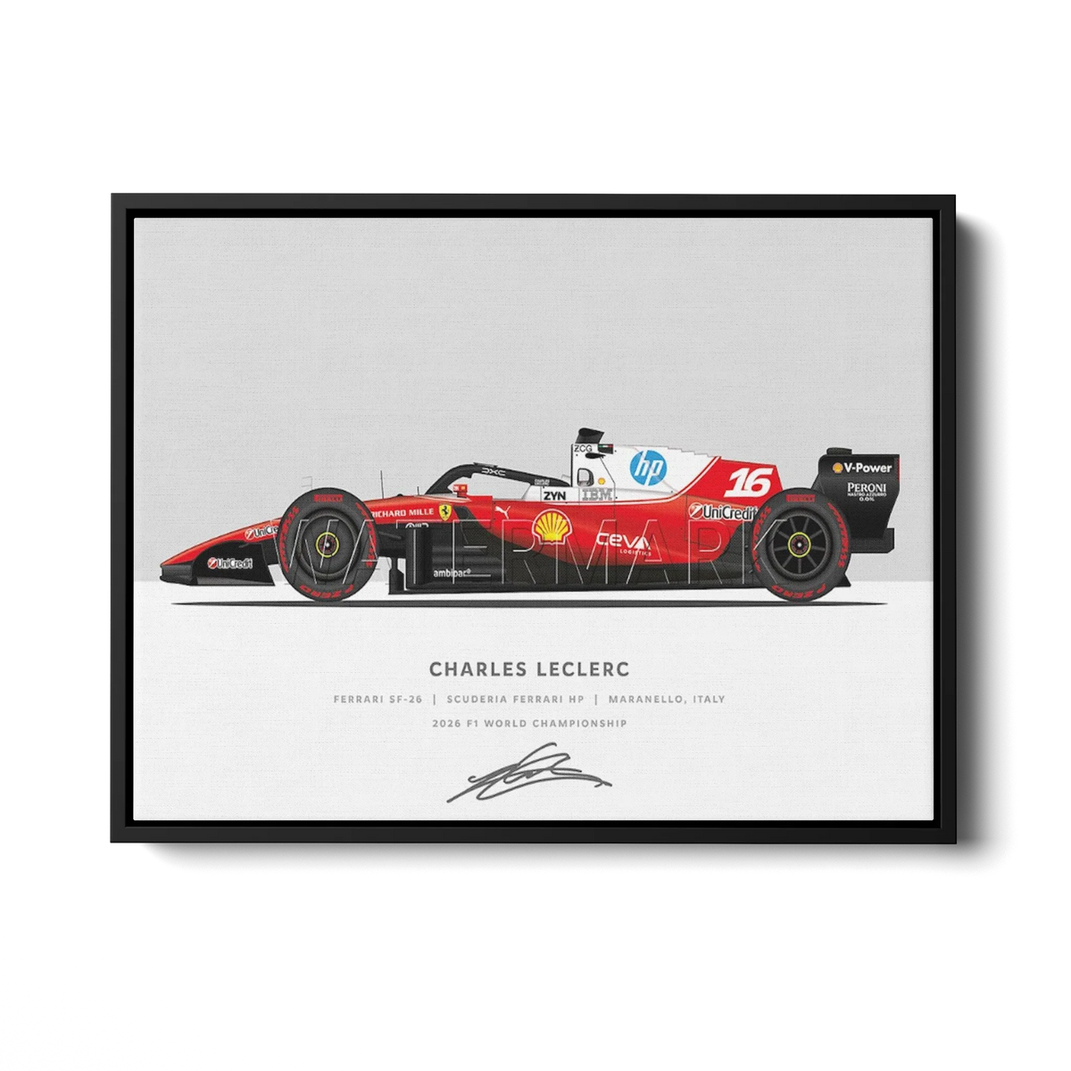 Sf26 Leclerc F1 2026 — Canvas Print