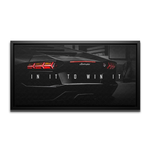 Aventador In It To Win It Panoramic — Canvas Print