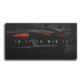 Aventador In It To Win It Panoramic — Canvas Detail
