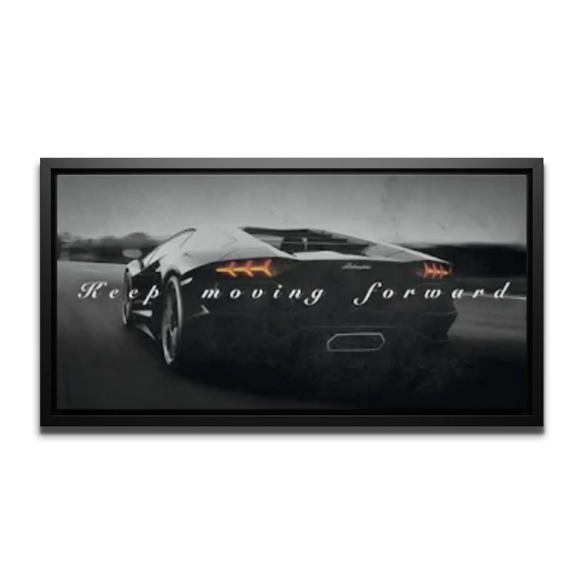 Aventador Keep Moving Forward Panoramic — Canvas Print