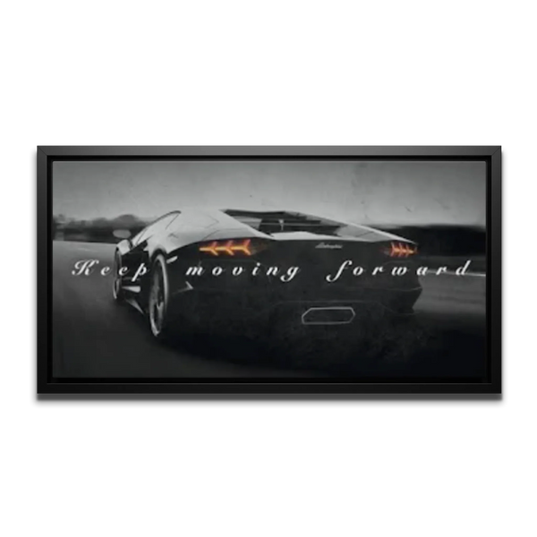 Aventador Keep Moving Forward Panoramic — Canvas Print