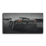 Aventador Keep Moving Forward Panoramic — Canvas Detail