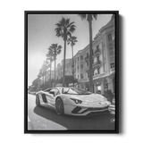 Aventador S Cannes Bw — Canvas Print
