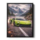 Aventador Svj Green Alps — Canvas Print