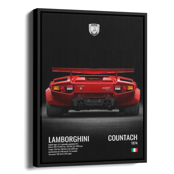 Countach 1974 Rear Specs — Alternate View