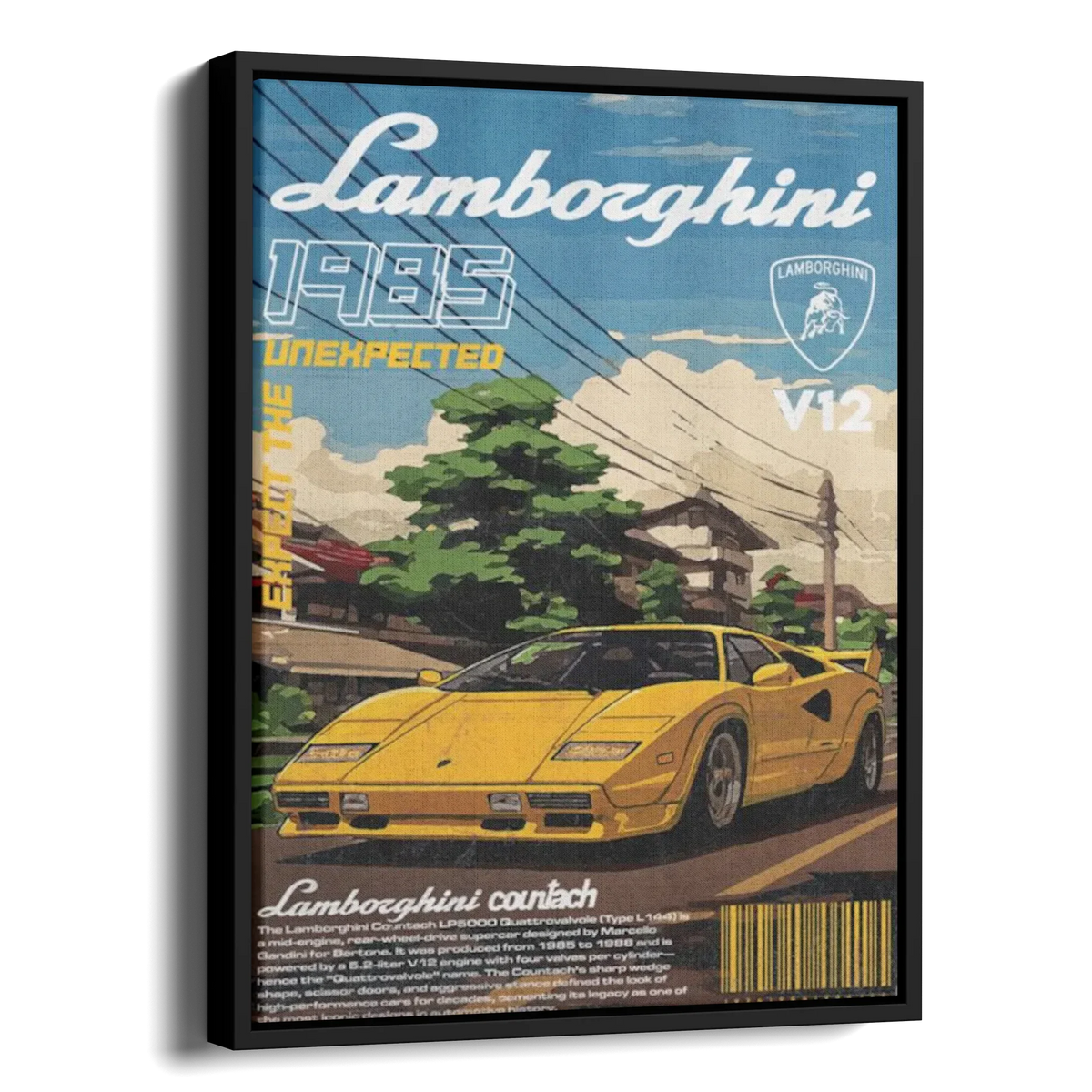 Countach 1985 Manga Poster — Alternate View
