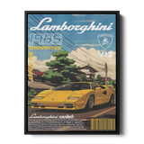 Countach 1985 Manga Poster — Canvas Print
