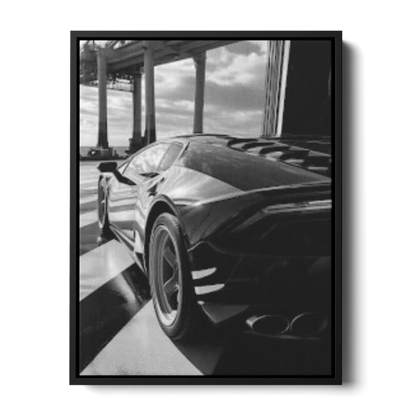 Countach Architecture Bw — Canvas Print