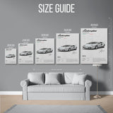 Countach Specs Poster — Size Guide