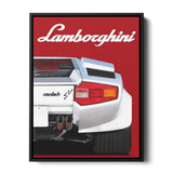 Countach Sv Red Poster — Canvas Print