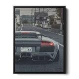 Murcielago Japan Street Bw — Canvas Print