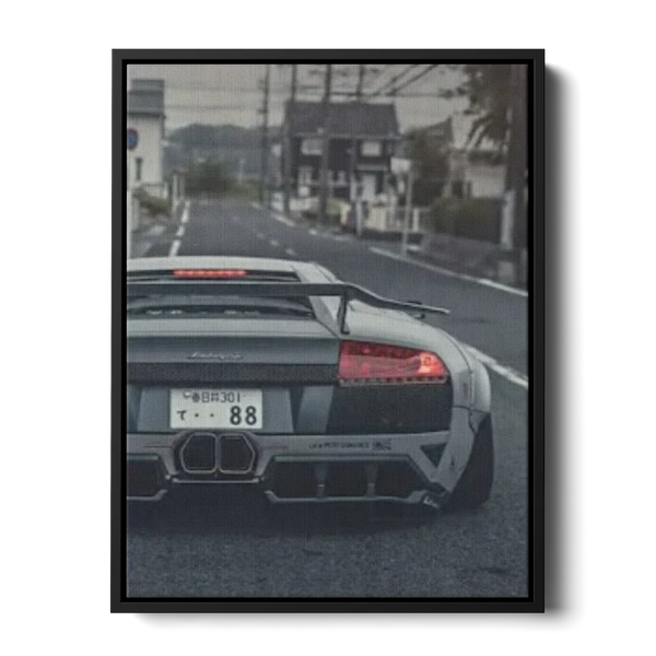 Murcielago Japan Street Bw — Canvas Print