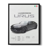 Urus 2019 Specs Poster — Canvas Print