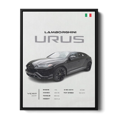 Urus 2019 Specs Poster — Canvas Print