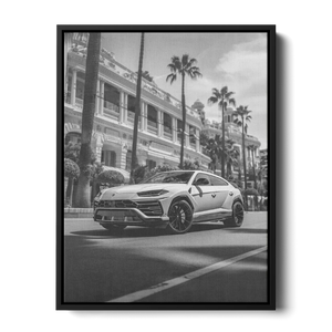 Urus Monaco Bw — Canvas Print