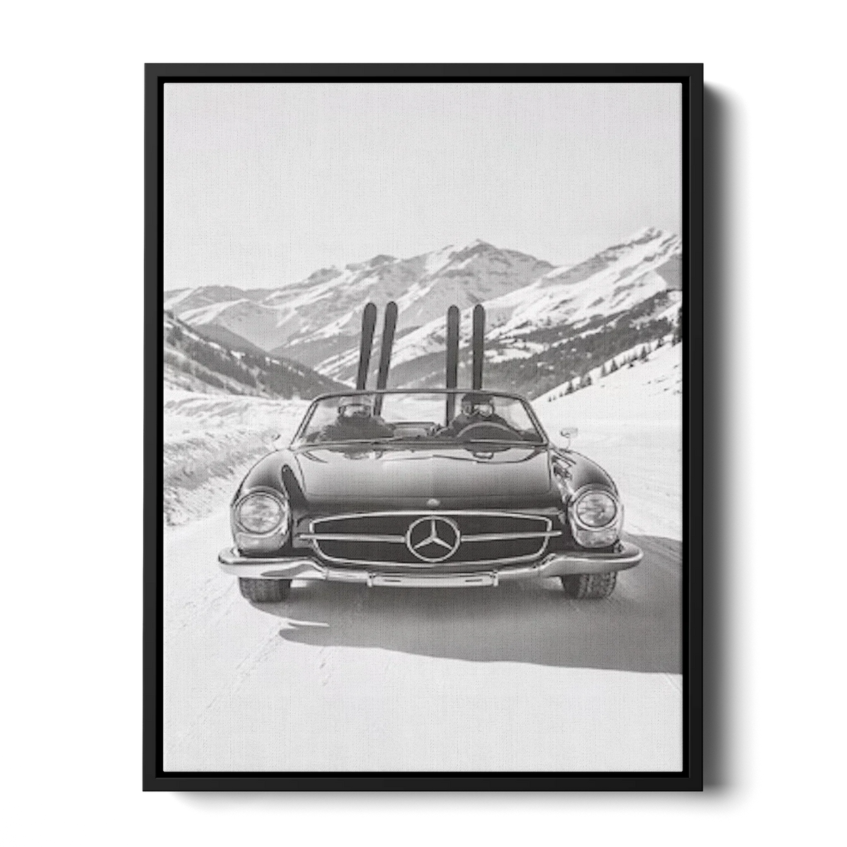 190Sl Alps Ski Bw — Canvas Print