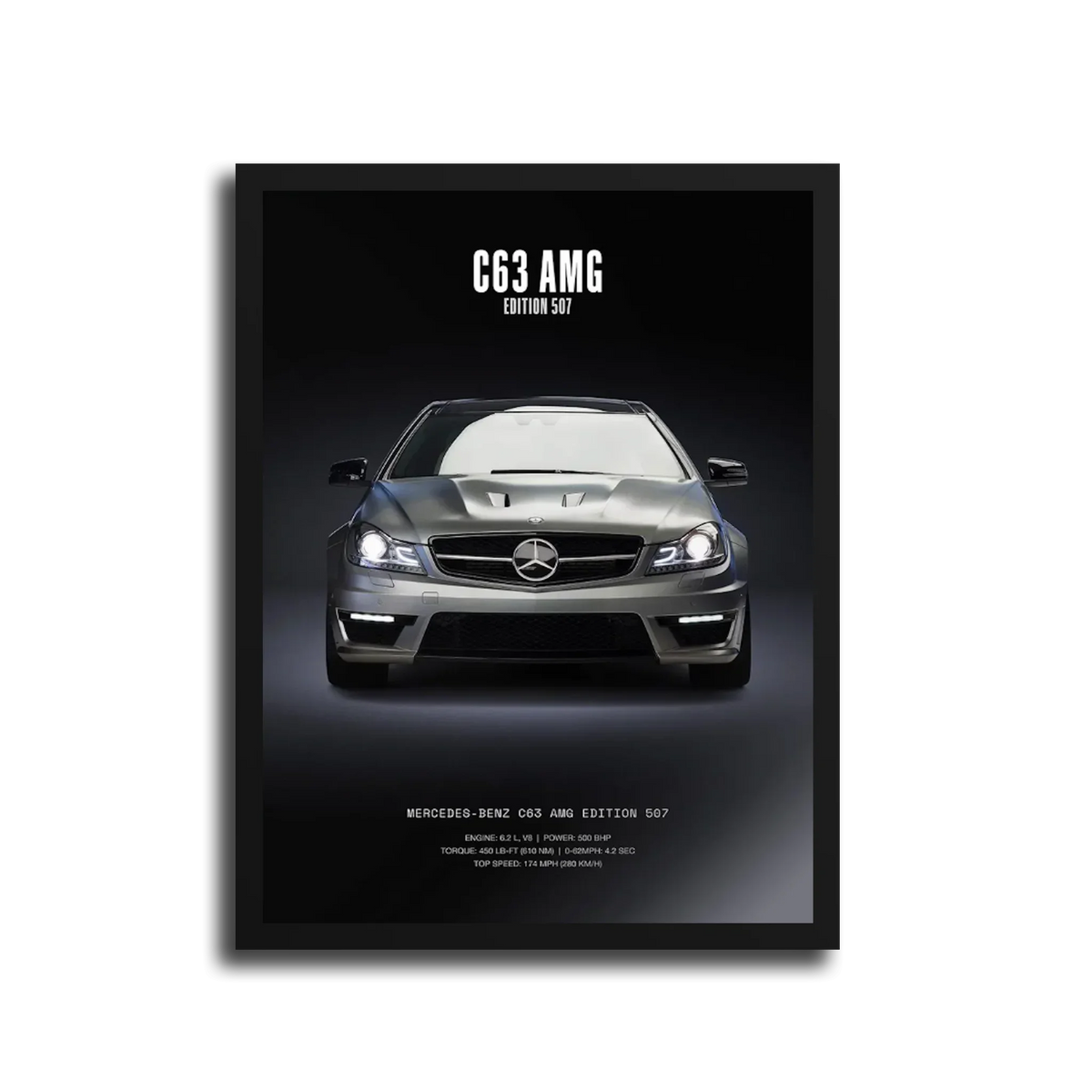 C63 Amg Edition 507 Poster — Black Frame