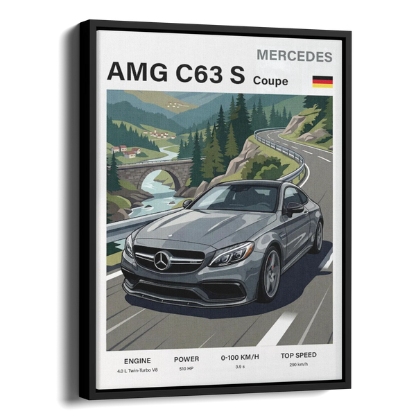 C63S Coupe Alpine Poster — Alternate View
