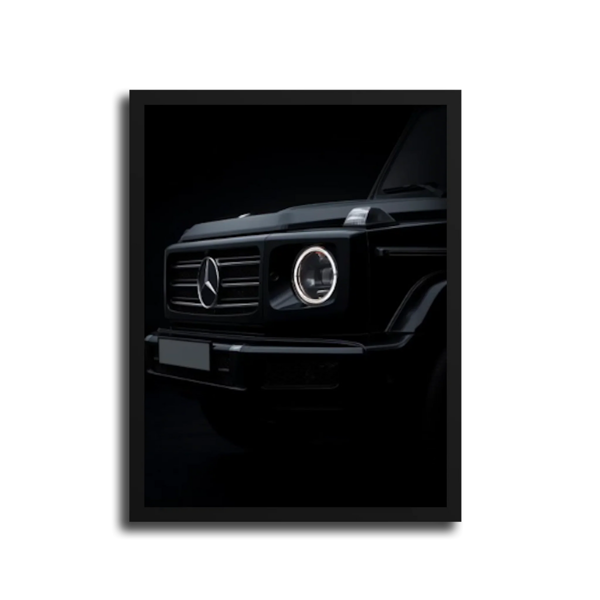 G Wagon Front Closeup Dark — Black Frame