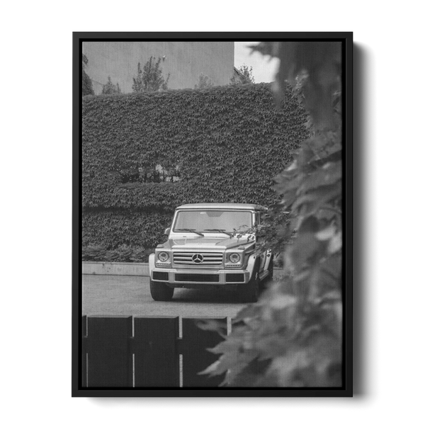 G Wagon Garden Bw — Canvas Print