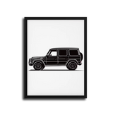 G Wagon Side Line Art — Black Frame