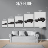 G Wagon Side Line Art — Size Guide