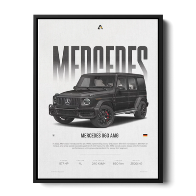 G63 Amg Specs Poster — Canvas Print