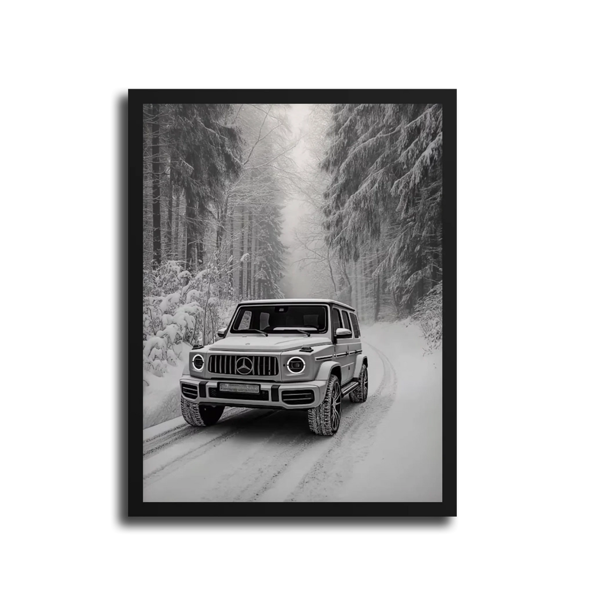 G63 Snow Forest Bw — Black Frame