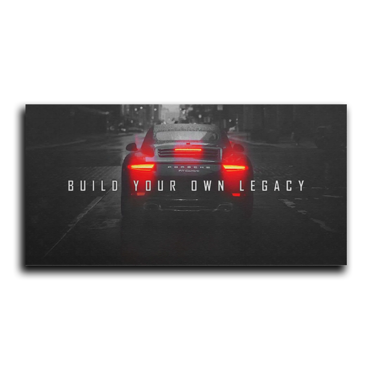 911 Carrera Build Your Legacy Panoramic — Canvas Detail