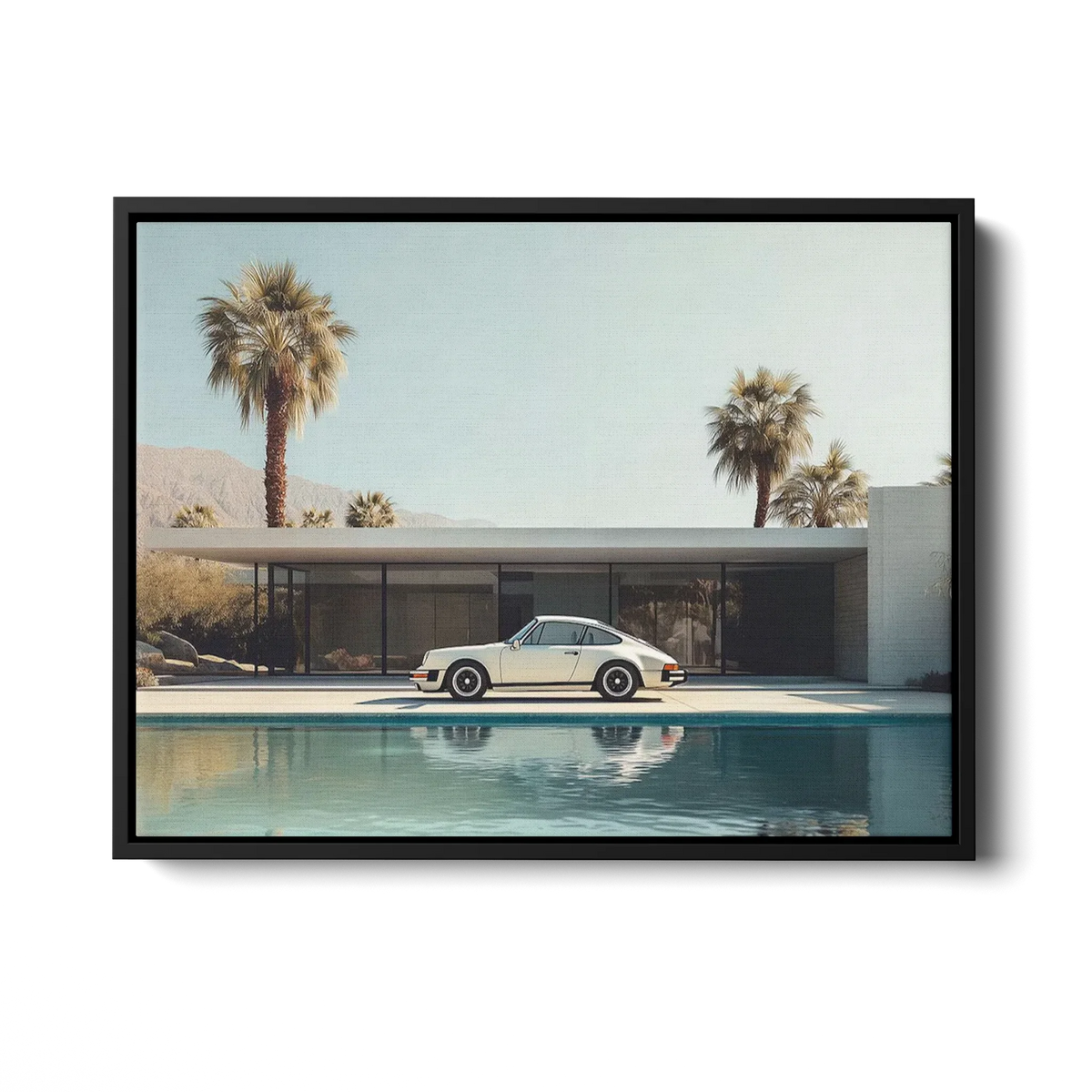 911 Carrera Palm Springs Pool — Canvas Print