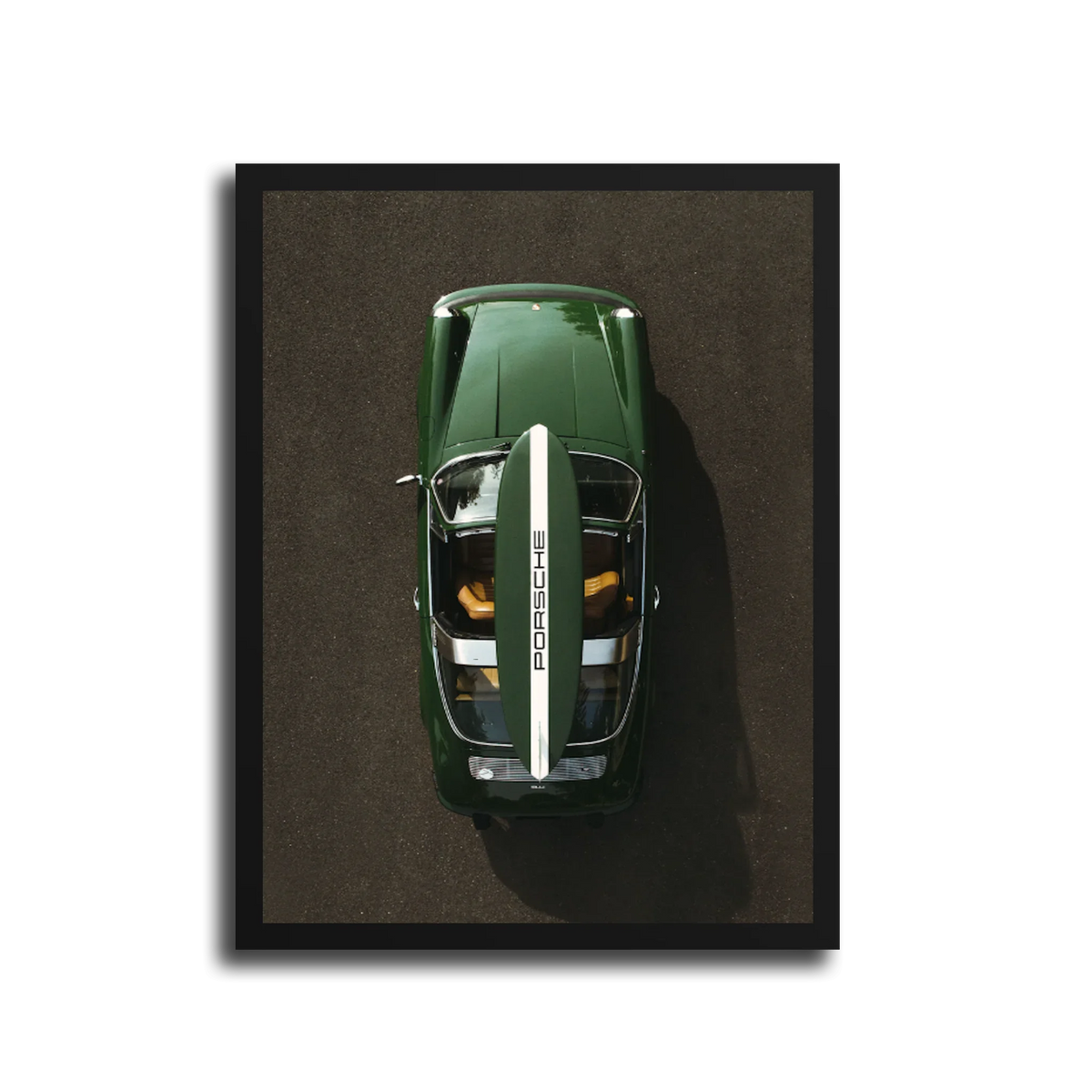 911 Carrera Top View Green — Black Frame