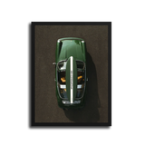 911 Carrera Top View Green — Black Frame