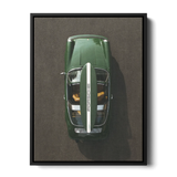 911 Carrera Top View Green — Canvas Print