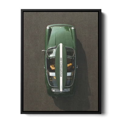 911 Carrera Top View Green — Canvas Print