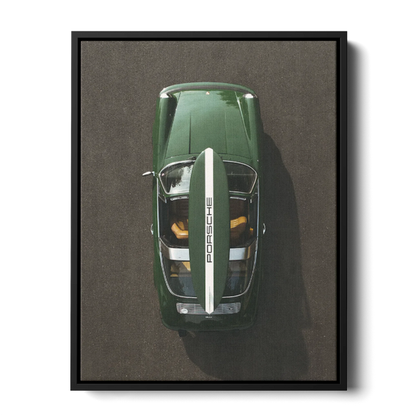 911 Carrera Top View Green — Canvas Print