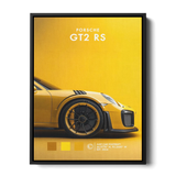 911 Gt2 Rs Yellow Poster — Canvas Print