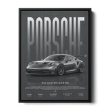 911 Gt3 Rs 2025 Specs Poster — Canvas Print