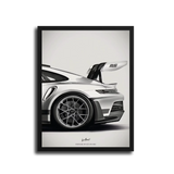 911 Gt3 Rs 992 Sketch Bw — Black Frame