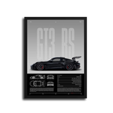911 Gt3 Rs Blueprint Specs — Black Frame