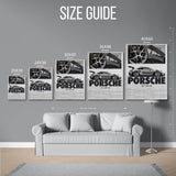 911 Gt3 Rs Newspaper Poster — Size Guide