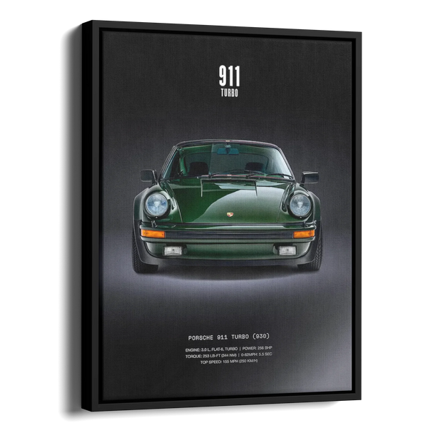 911 Turbo 930 Green Front Poster — Alternate View