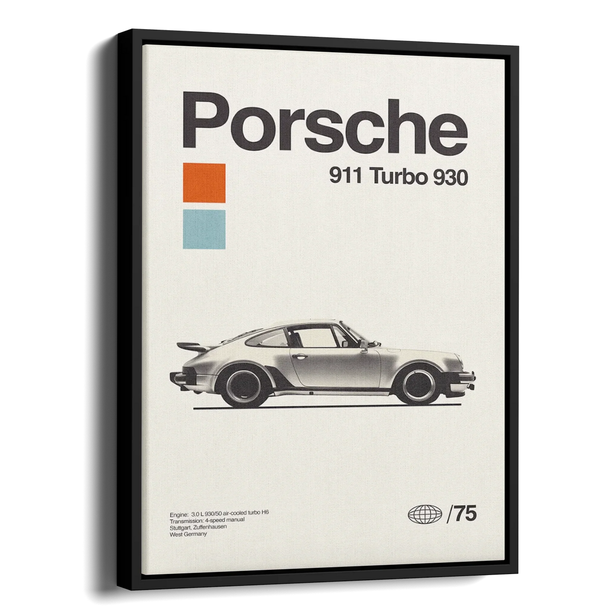 911 Turbo 930 Vintage Poster — Alternate View