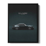 911 Turbo 964 Dark Poster — Canvas Print