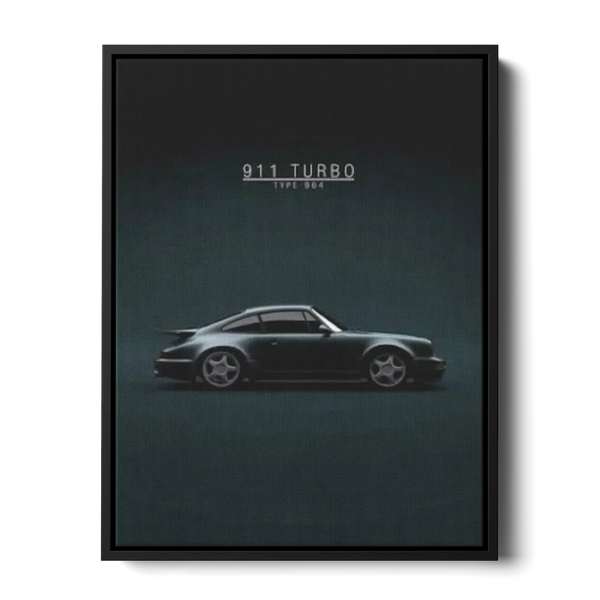 911 Turbo 964 Dark Poster — Canvas Print