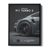 911 Turbo S Grey Poster — Canvas Print